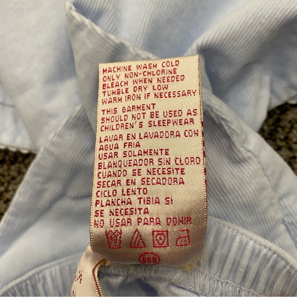 LAURA ASHLEY Baby Girl Light Blue Corduroy Floral Embroidered Zipper Pants 18 mo - Picture 8 of 10